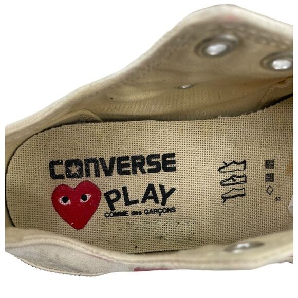 Converse Chuck Taylor Comme des Garcons PLAY Sneakers 150207C size M 4 W 6 Shoes - Picture 11 of 16